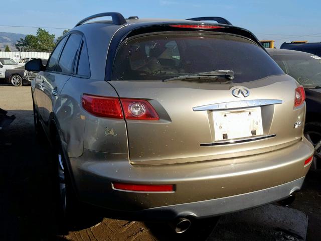 JNRAS08WX5X214757 - 2005 INFINITI FX35 GOLD photo 3