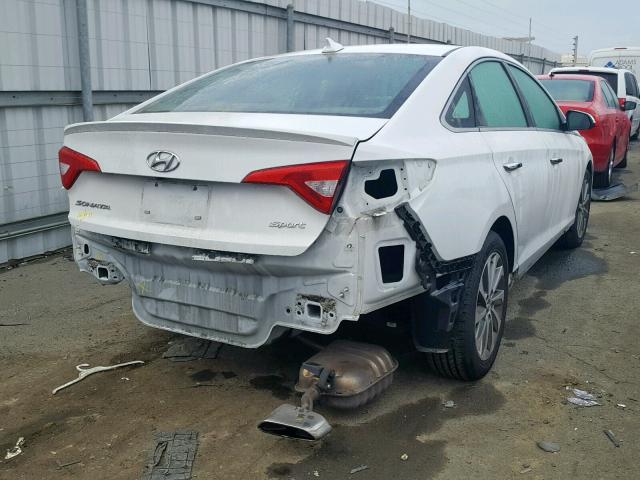 5NPE34AF3FH184661 - 2015 HYUNDAI SONATA SPO WHITE photo 4