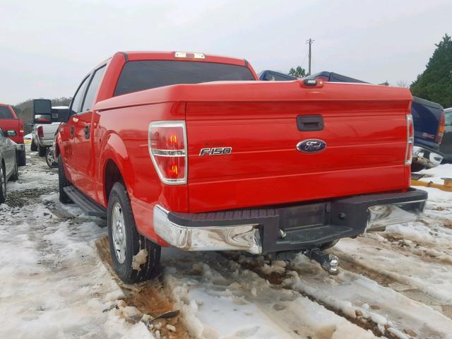 1FTFW1CT1EKG25426 - 2014 FORD F150 SUPER RED photo 3