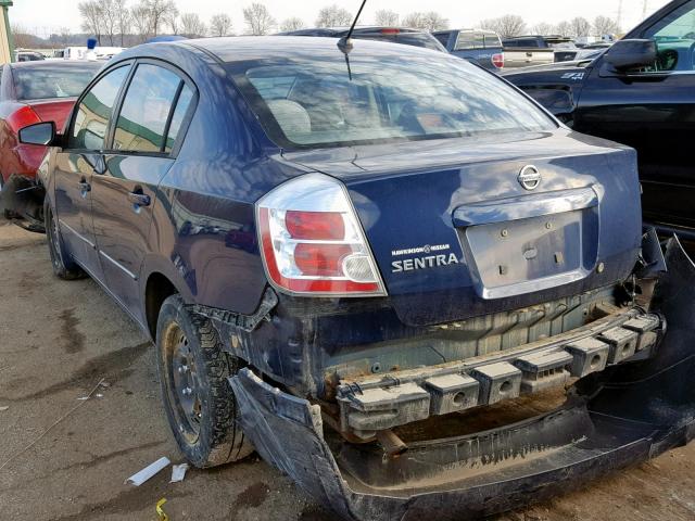 3N1AB61E98L641659 - 2008 NISSAN SENTRA 2.0 BLUE photo 3