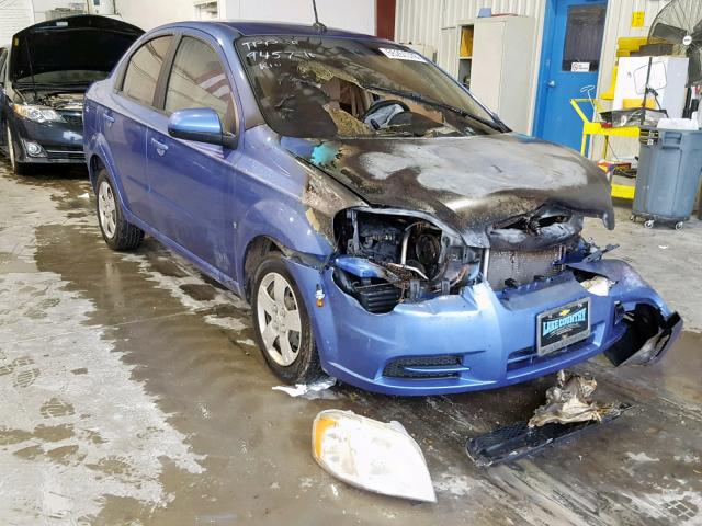KL1TD56E99B385472 - 2009 CHEVROLET AVEO LS BLUE photo 1