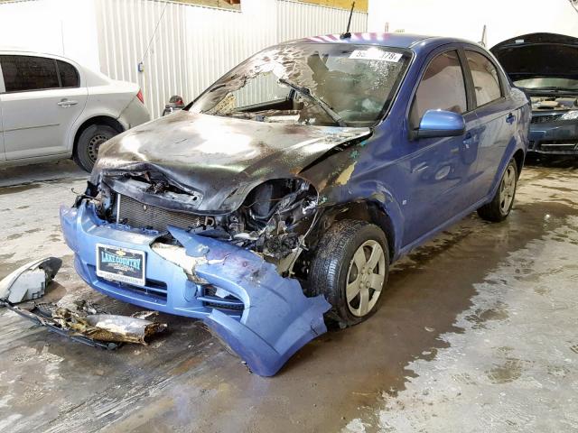 KL1TD56E99B385472 - 2009 CHEVROLET AVEO LS BLUE photo 2