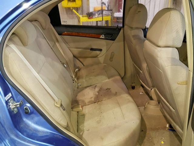 KL1TD56E99B385472 - 2009 CHEVROLET AVEO LS BLUE photo 6