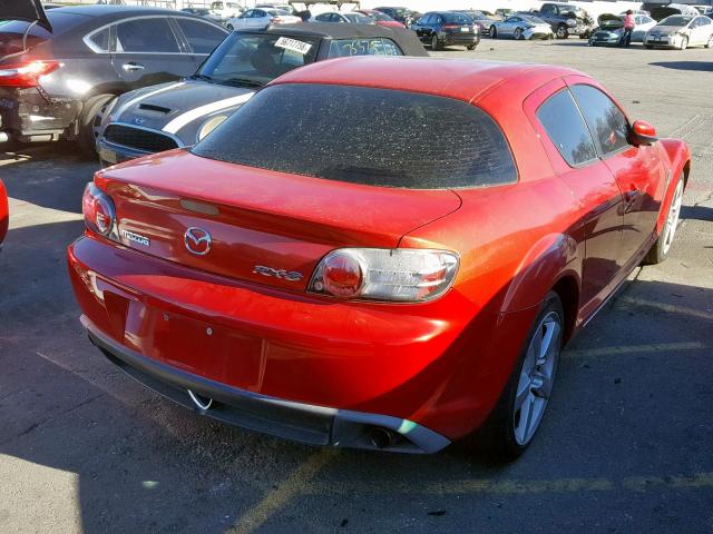 JM1FE17N640129272 - 2004 MAZDA RX8 RED photo 4