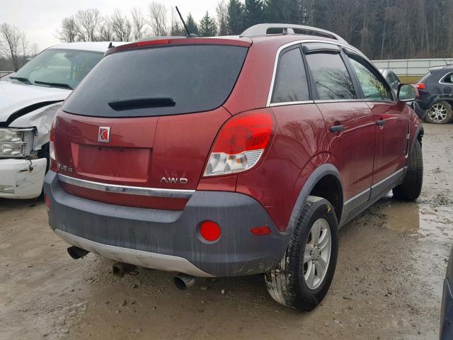 3GSDL43N09S613365 - 2009 SATURN VUE XE RED photo 4