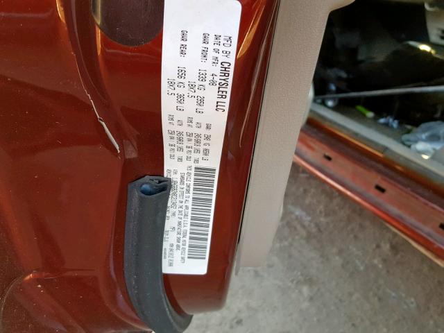 1J8HG682X8C213452 - 2008 JEEP COMMANDER Bordo foto 10