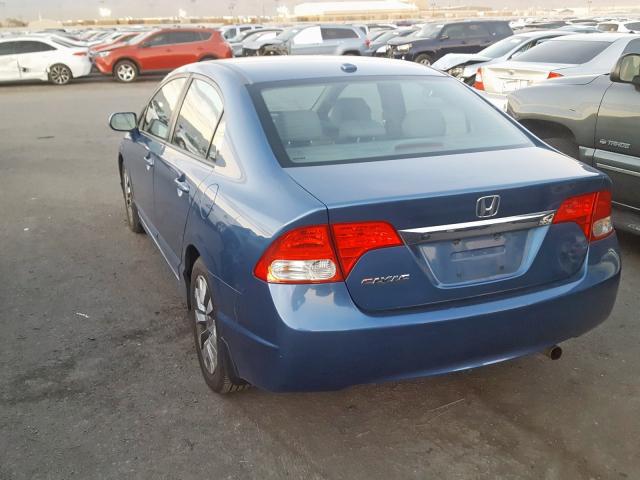 19XFA169X9E012874 - 2009 HONDA CIVIC EXL 蓝色 照片 3