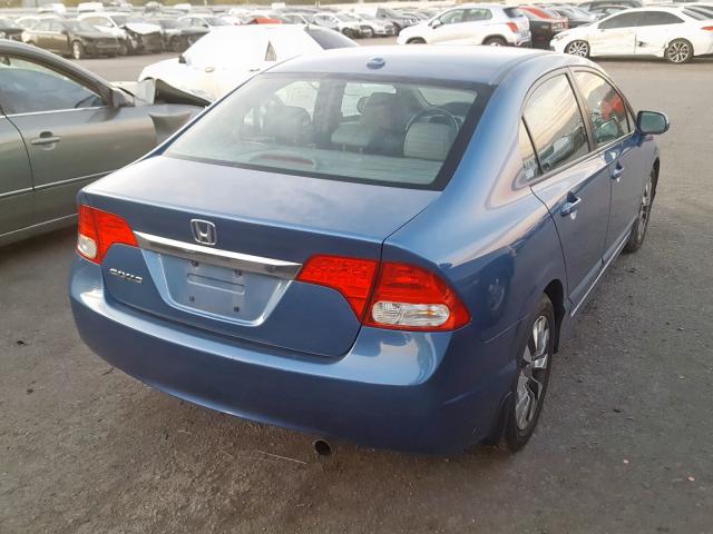 19XFA169X9E012874 - 2009 HONDA CIVIC EXL 蓝色 照片 4