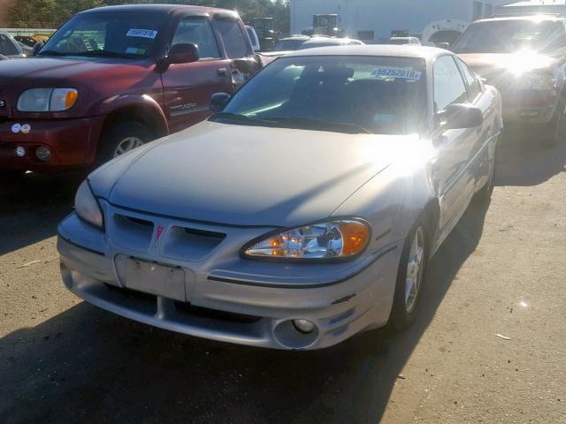 1G2NW12E2YM869114 - 2000 PONTIAC GRAND AM G SILVER photo 2