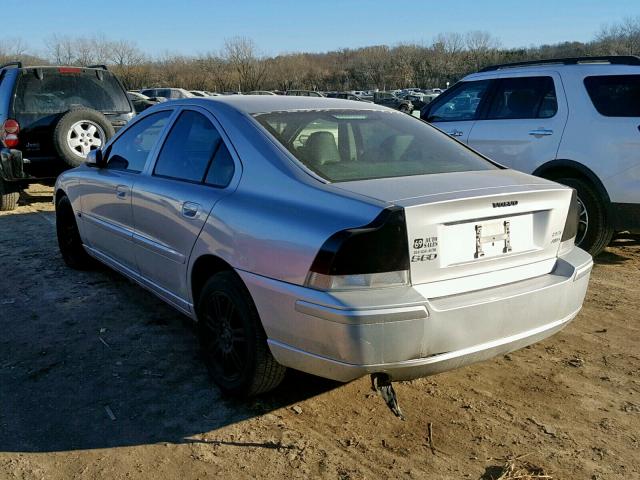 YV1RH592362517169 - 2006 VOLVO S60 2.5T SILVER photo 3