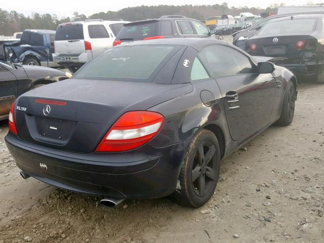 WDBWK54F06F123012 - 2006 MERCEDES-BENZ SLK 280 BLACK photo 4