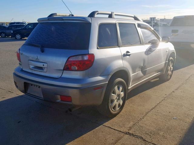 JA4LX31F25U041849 - 2005 MITSUBISHI OUTLANDER SILVER photo 4