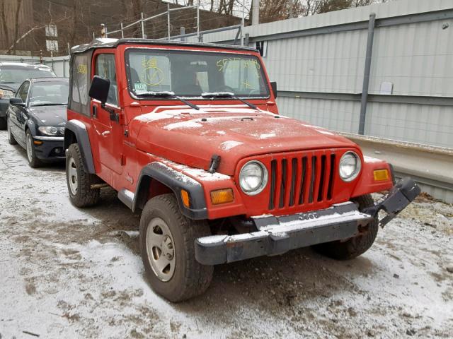 1J4FY29P6WP796262 - 1998 JEEP WRANGLER / RED photo 1