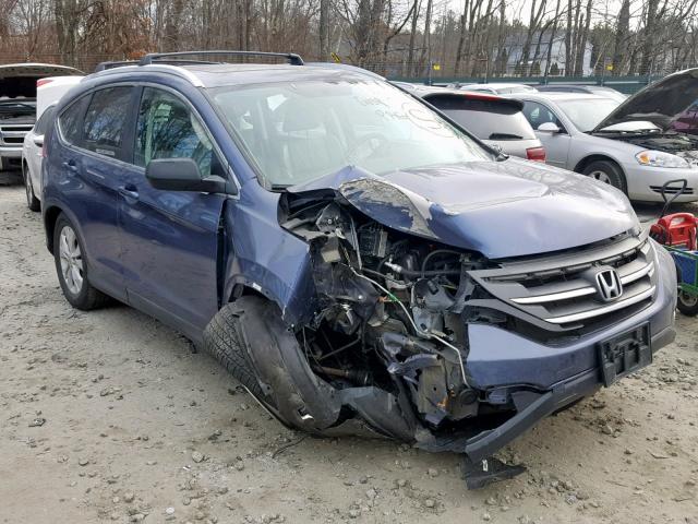 2HKRM4H79EH643235 - 2014 HONDA CR-V EXL BLUE photo 1