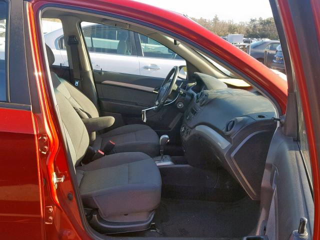 KL1TD56657B183783 - 2007 CHEVROLET AVEO BASE Qırmızı foto 5
