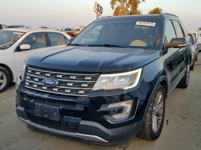 1FM5K7F8XGGC49490 - 2016 FORD EXPLORER L BLACK photo 2