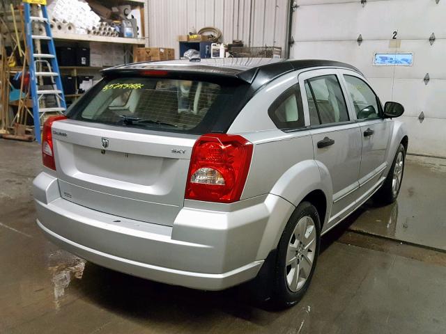 1B3HB48B57D540684 - 2007 DODGE CALIBER SX SILVER photo 4