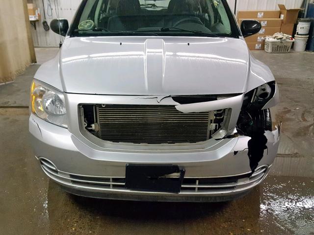 1B3HB48B57D540684 - 2007 DODGE CALIBER SX SILVER photo 9