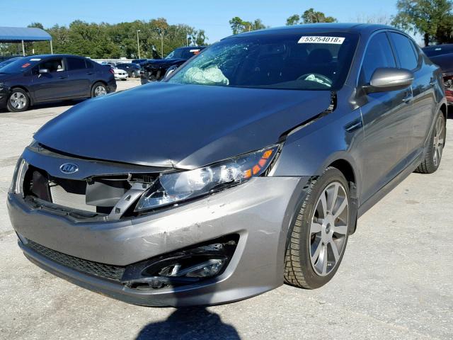 5XXGR4A63CG046844 - 2012 KIA OPTIMA SX GRAY photo 2