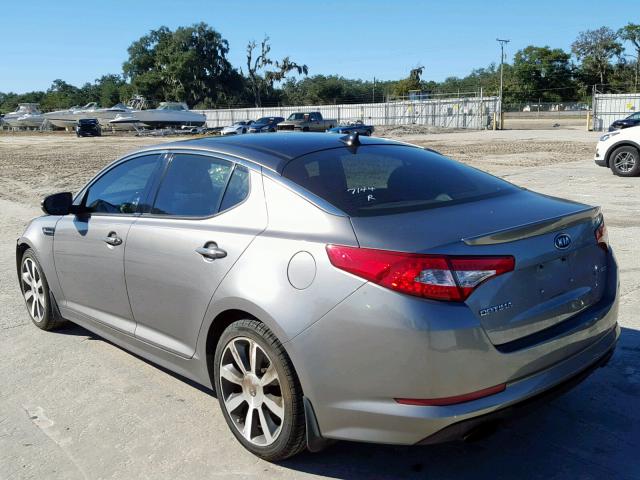 5XXGR4A63CG046844 - 2012 KIA OPTIMA SX GRAY photo 3