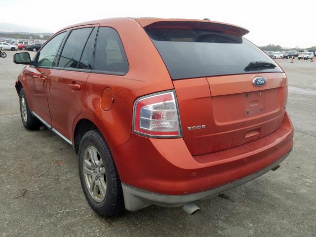 2FMDK38C58BA61863 - 2008 FORD EDGE SEL ORANGE photo 3