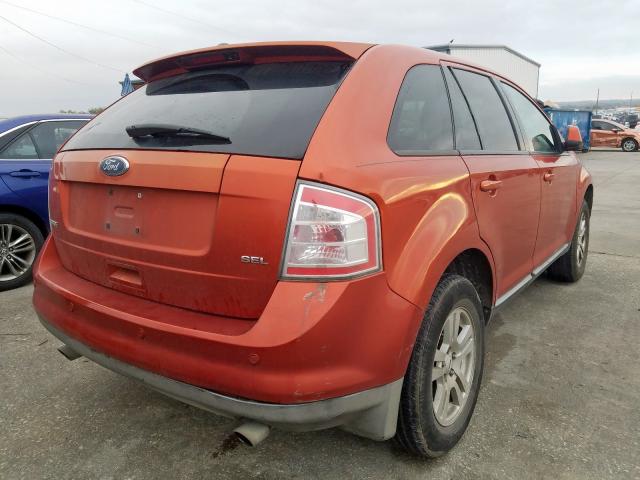 2FMDK38C58BA61863 - 2008 FORD EDGE SEL ORANGE photo 4