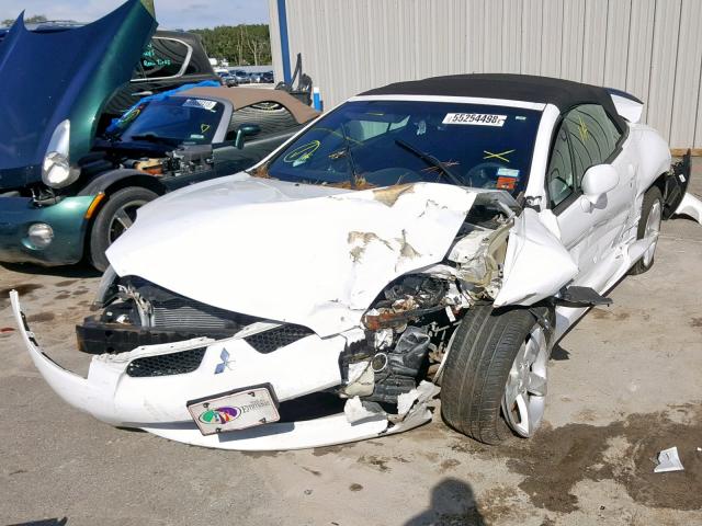 4A3AL25F48E006917 - 2008 MITSUBISHI ECLIPSE SP WHITE photo 2