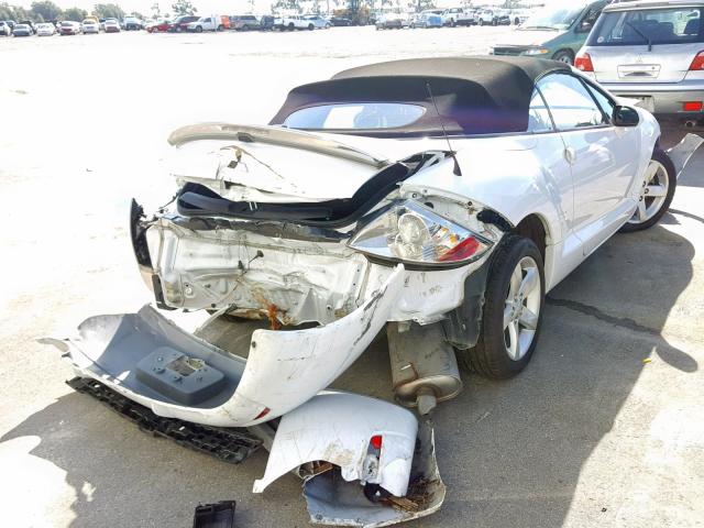 4A3AL25F48E006917 - 2008 MITSUBISHI ECLIPSE SP WHITE photo 4