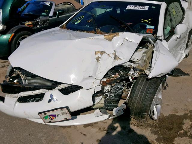 4A3AL25F48E006917 - 2008 MITSUBISHI ECLIPSE SP WHITE photo 9