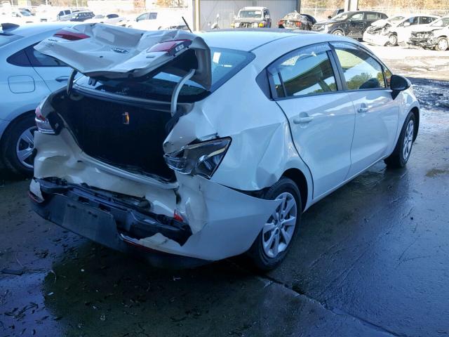 KNADM4A3XG6660606 - 2016 KIA RIO LX WHITE photo 4