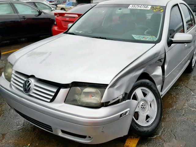 3VWSC29M21M077451 - 2001 VOLKSWAGEN JETTA GLS SILVER photo 9