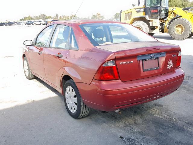1FAFP34N75W315806 - 2005 FORD FOCUS ZX4 RED photo 3