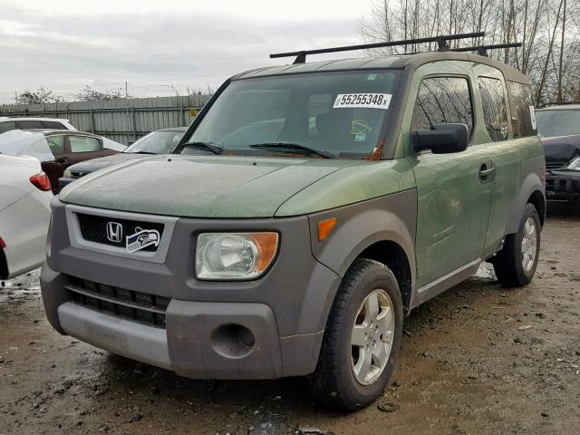 5J6YH275X4L031361 - 2004 HONDA ELEMENT EX GREEN photo 2