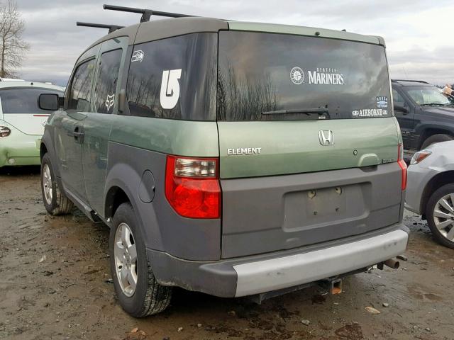 5J6YH275X4L031361 - 2004 HONDA ELEMENT EX GREEN photo 3