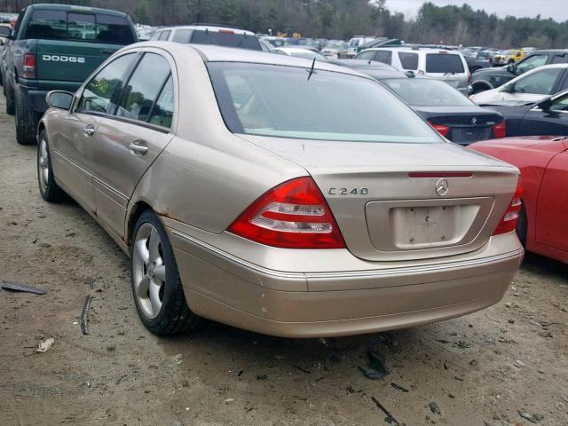 WDBRF61J82E004432 - 2002 MERCEDES-BENZ C 240 GOLD photo 3