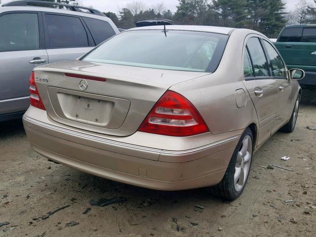 WDBRF61J82E004432 - 2002 MERCEDES-BENZ C 240 GOLD photo 4