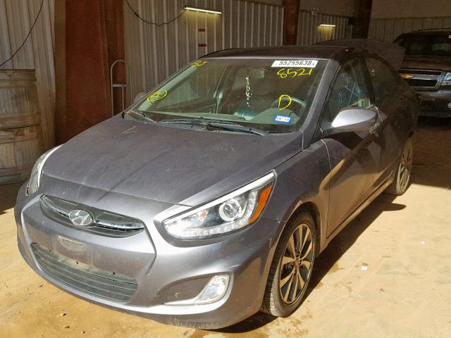 KMHCU4AE2GU085621 - 2016 HYUNDAI ACCENT SE GRAY photo 2