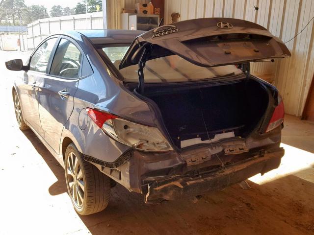 KMHCU4AE2GU085621 - 2016 HYUNDAI ACCENT SE GRAY photo 3