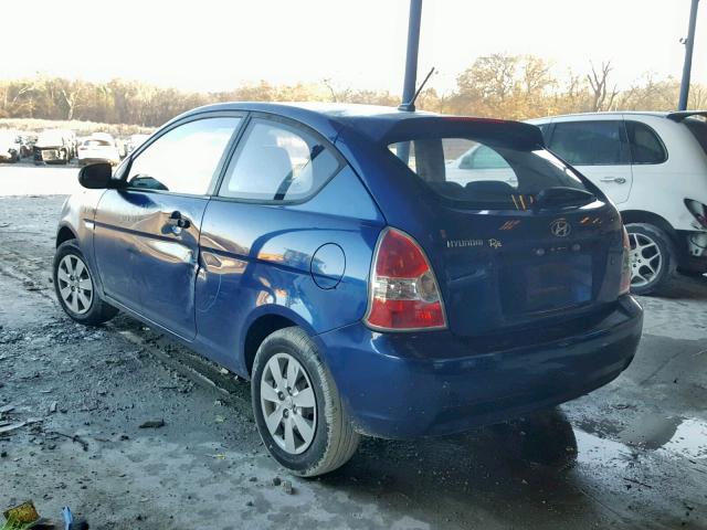 KMHCM3AC6BU197422 - 2011 HYUNDAI ACCENT GL BLUE photo 3