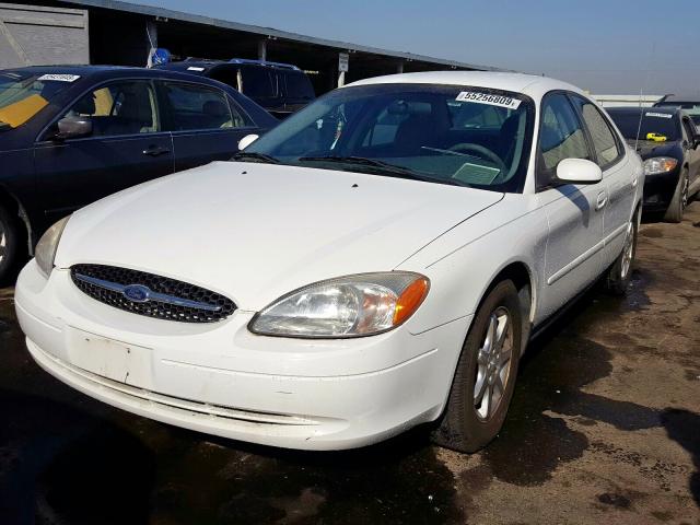 1FAFP55U2YA124152 - 2000 FORD TAURUS SES WHITE photo 2