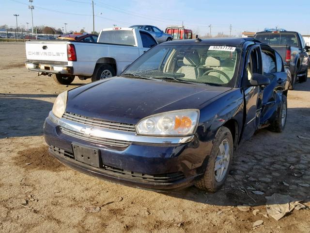 1G1ZT54845F268610 - 2005 CHEVROLET MALIBU LS BLUE photo 2