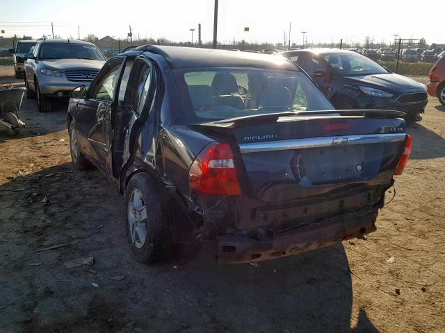1G1ZT54845F268610 - 2005 CHEVROLET MALIBU LS BLUE photo 3