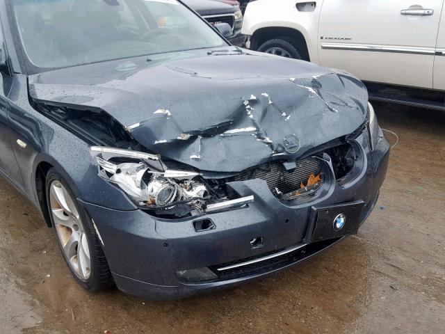 WBANW13528CZ76502 - 2008 BMW 535 I GRAY photo 9