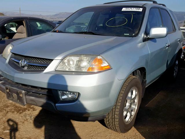 2HNYD18892H546148 - 2002 ACURA MDX TOURIN BLUE photo 2