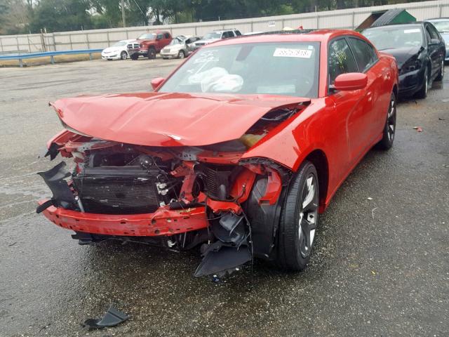 2C3CDXHG3FH836938 - 2015 DODGE CHARGER SX RED photo 2