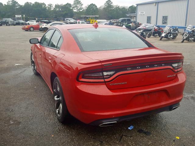 2C3CDXHG3FH836938 - 2015 DODGE CHARGER SX RED photo 3