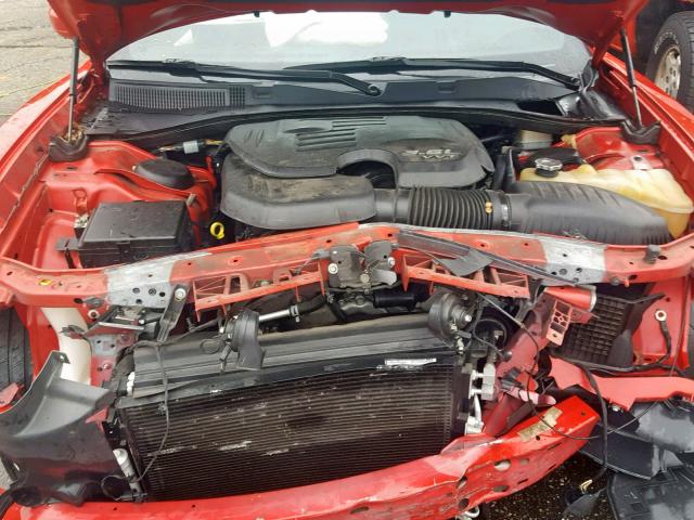 2C3CDXHG3FH836938 - 2015 DODGE CHARGER SX RED photo 7