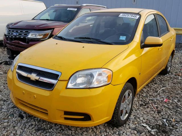 KL1TD56E19B301029 - 2009 CHEVROLET AVEO LS YELLOW photo 2