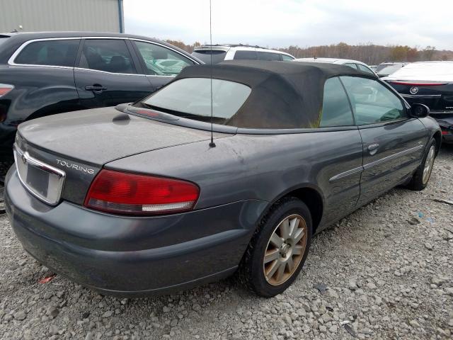 1C3EL55R84N239634 - 2004 CHRYSLER SEBRING LX CHARCOAL photo 4