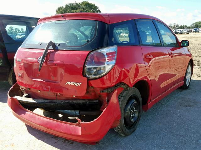 2T1KR32E87C653099 - 2007 TOYOTA MATRIX RED photo 4